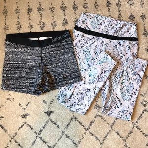 Leggings and shorts bundle. Athletic bundle.